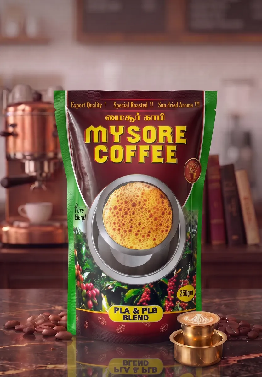 Mysore Coffee (80% Coffee & 20% Chicory) (Dark Roast) - Authentic South Indian Filter Coffee